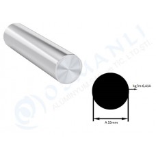 Alüminyum dolu çubuk çap 55mm